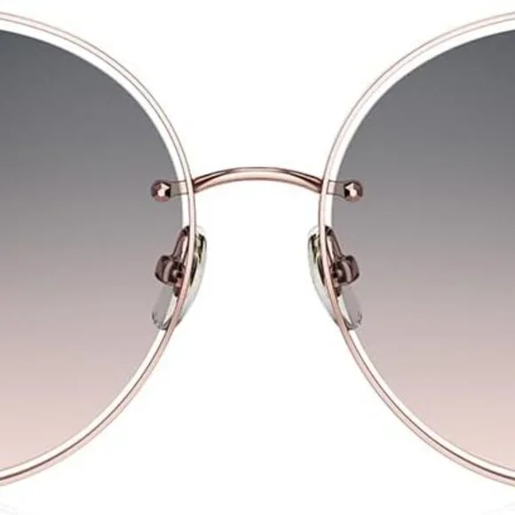Women Oversized Butterfly Sunglasses Rose Gold Pink Gradient UV Protection